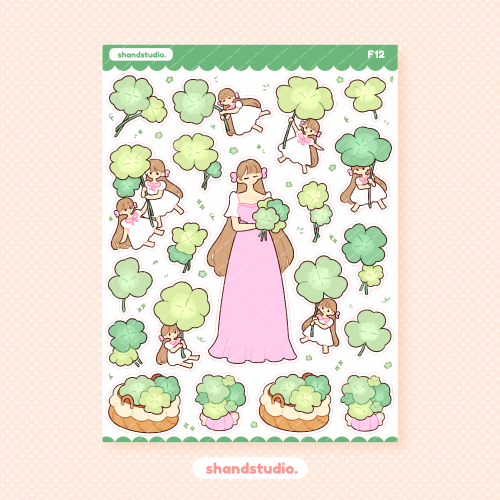 Clover Princess Sticker Sheet