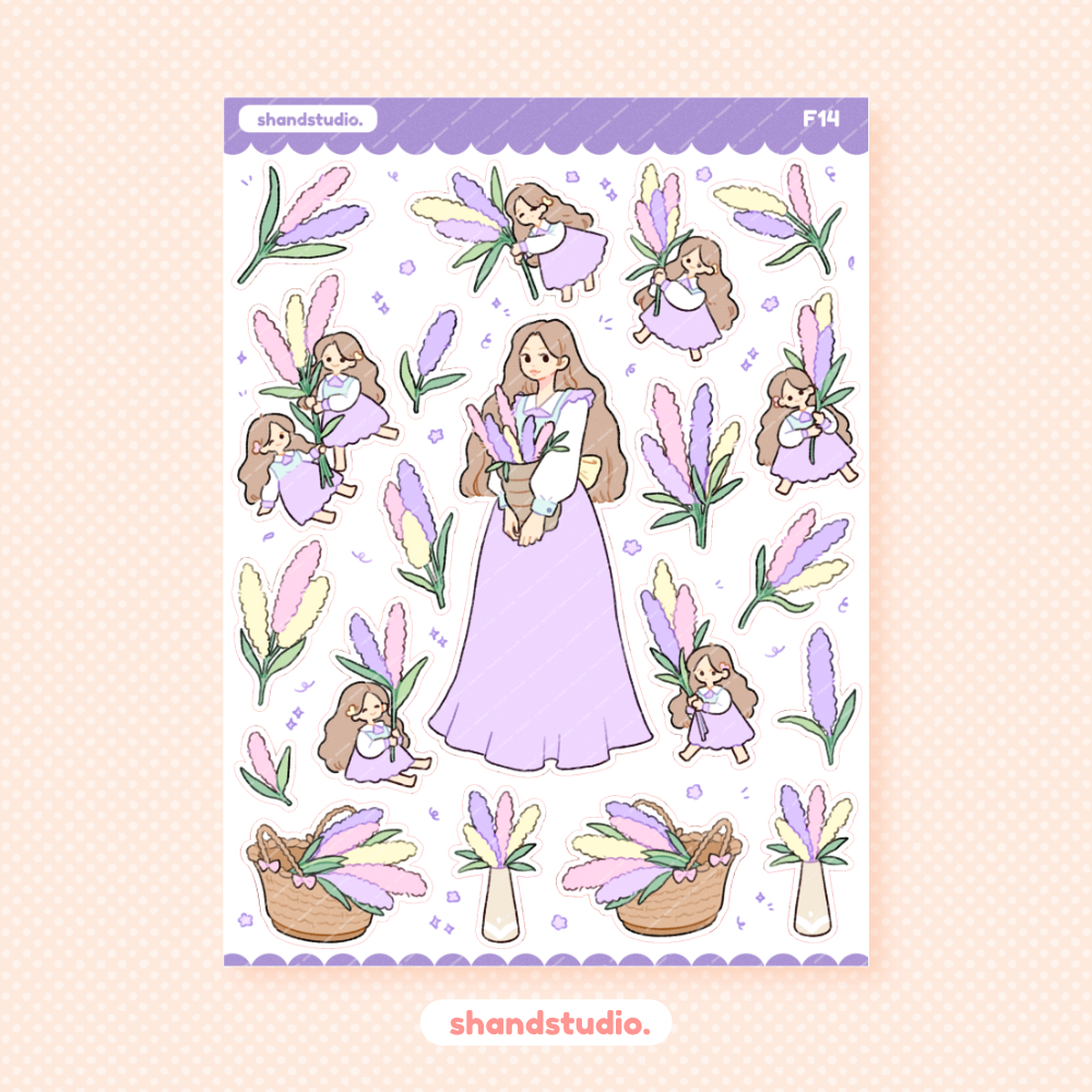 Lavender Princess Sticker Sheet