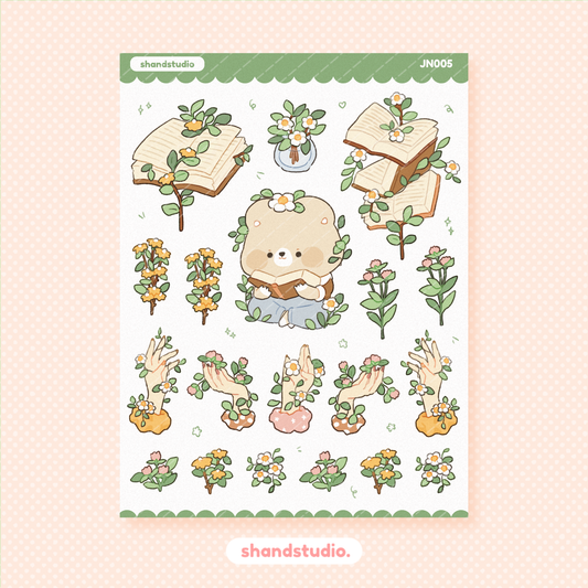 Bookworm Bear Sticker Sheet