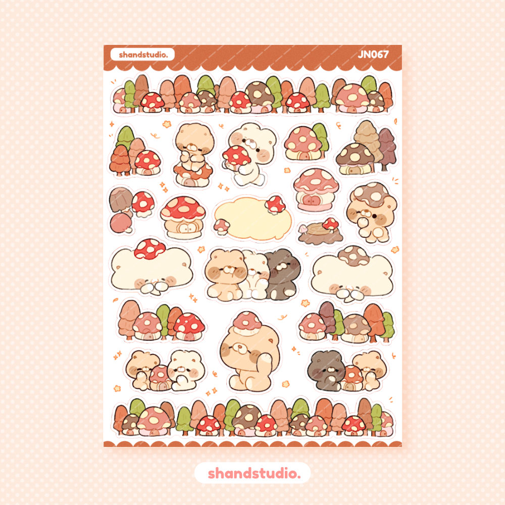 Mushroom Town Sticker Sheet