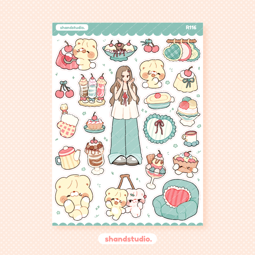 Sweet Cherry #2 Theme Sticker Sheet