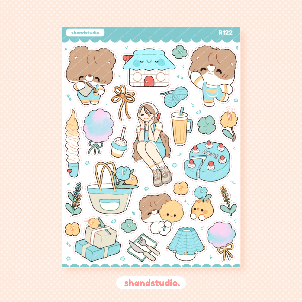 My Sweet Day Theme Sticker Sheet