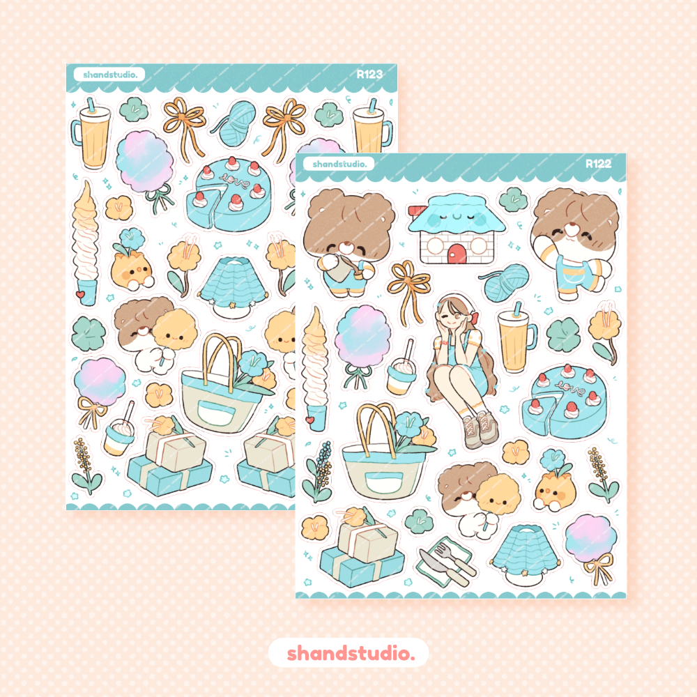 My Sweet Day Theme Sticker Sheet