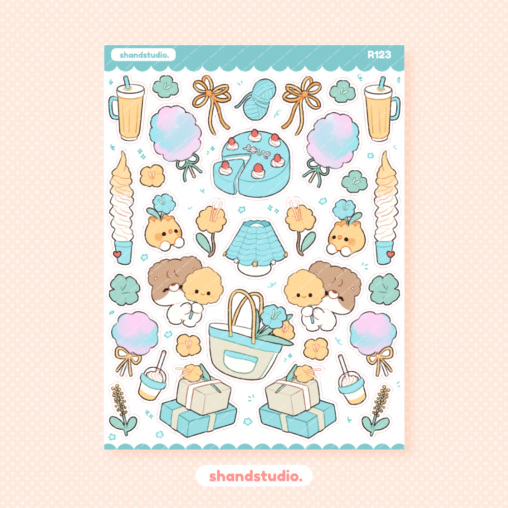 My Sweet Day Theme Sticker Sheet