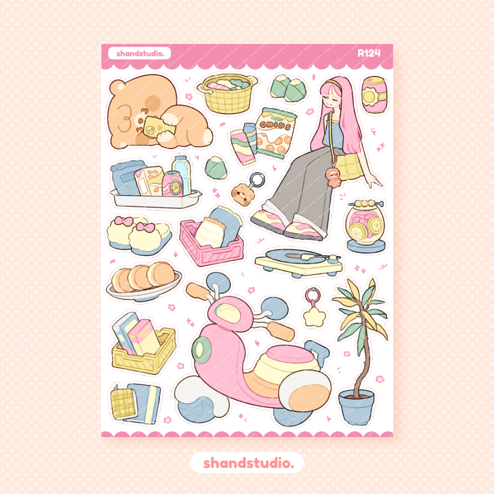 My Chill Day Theme Sticker Sheet