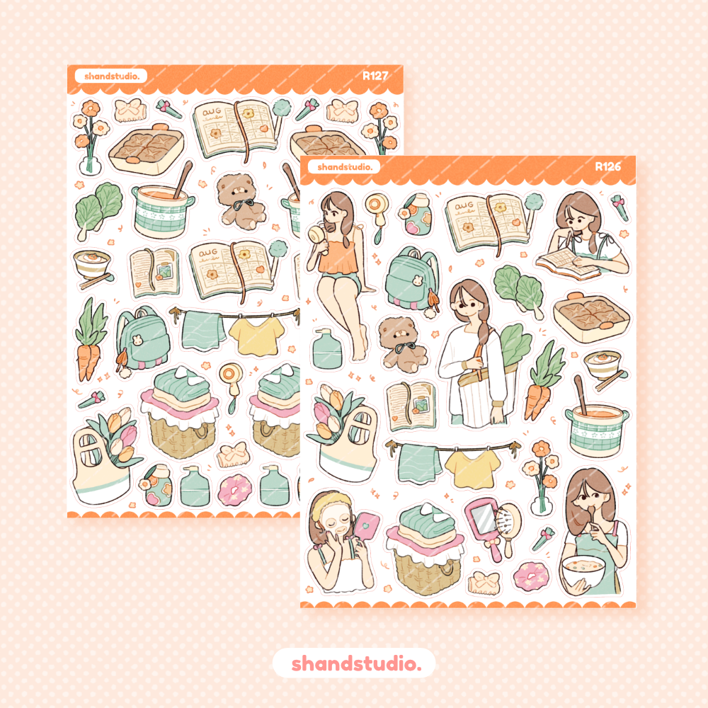 My Mundane Day Theme Sticker Sheet