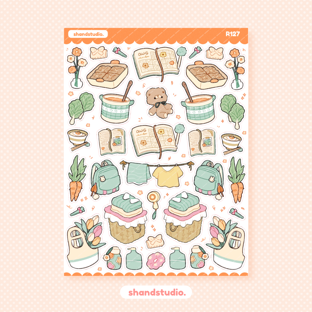 My Mundane Day Theme Sticker Sheet