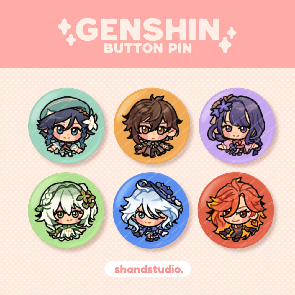 Genshin Impact 1.25" Button Pin
