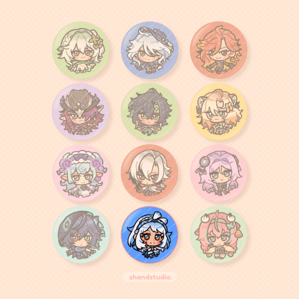 Genshin Impact 1.25" Button Pin