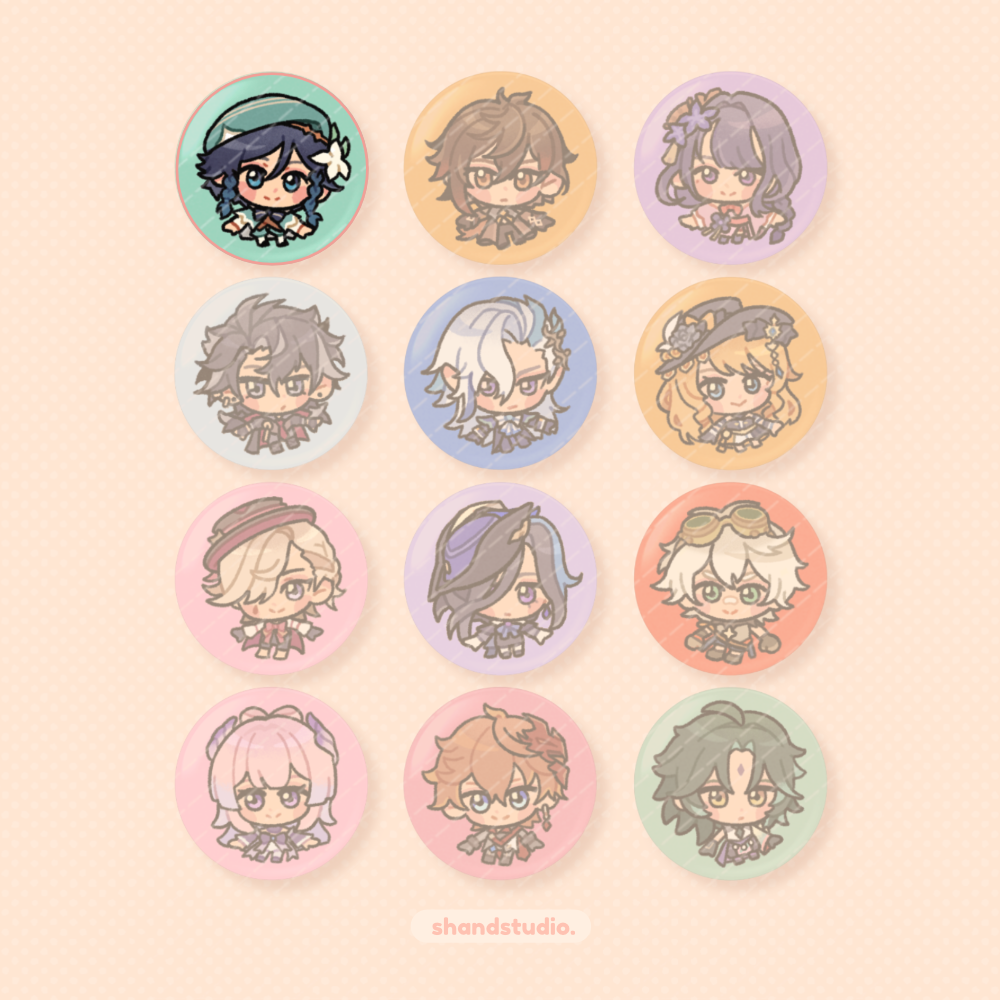 Genshin Impact 1.25" Button Pin