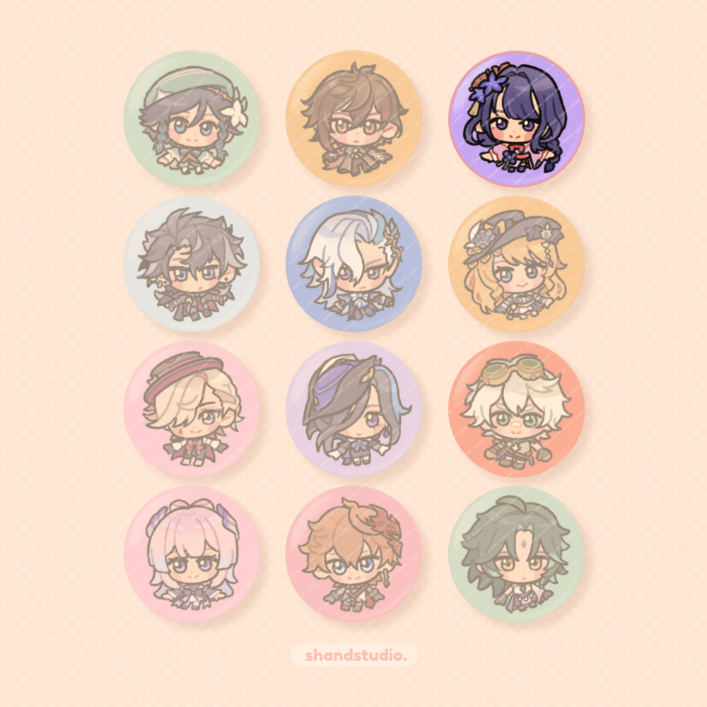 Genshin Impact 1.25" Button Pin
