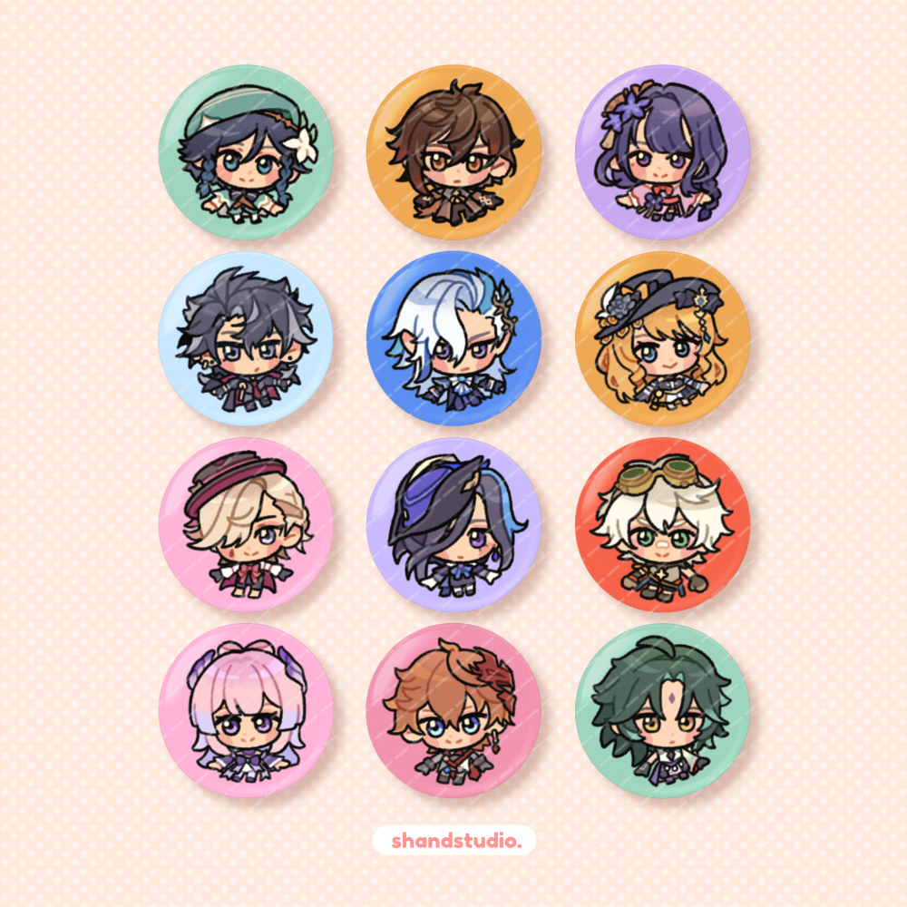 Genshin Impact 1.25" Button Pin