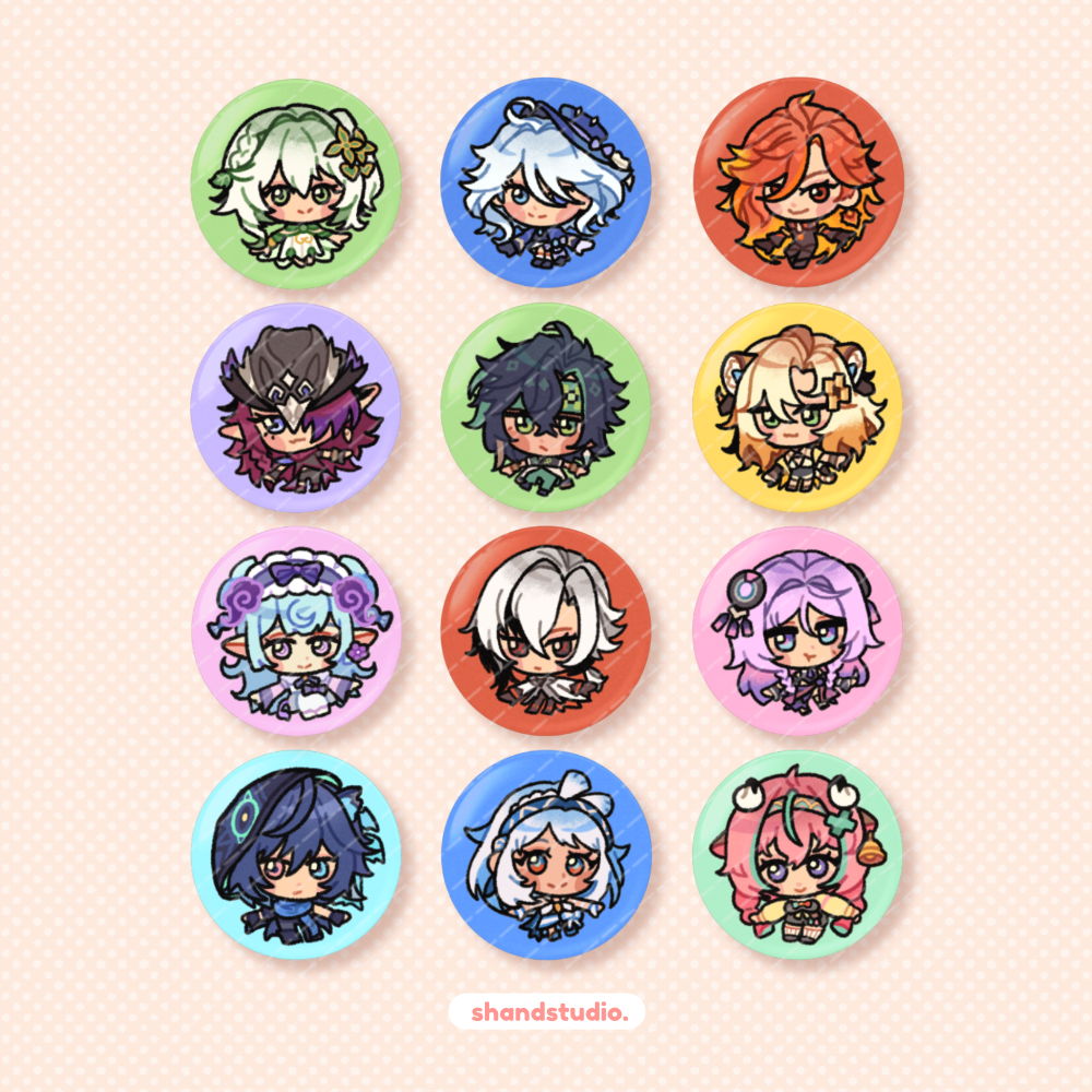 Genshin Impact 1.25" Button Pin