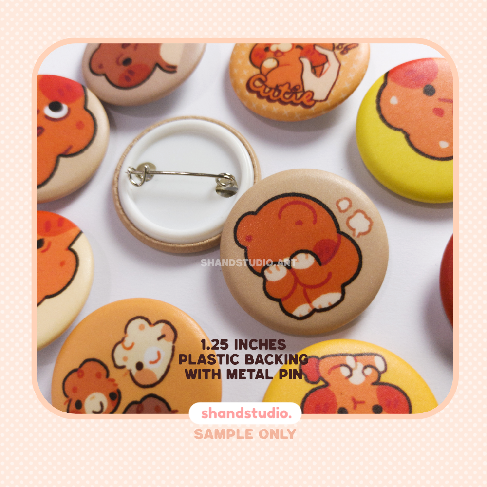 Bear Silly Bleh 1.25" Button Pin
