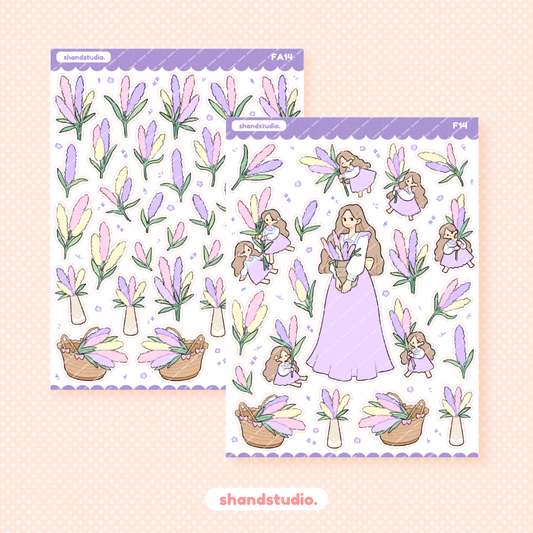 Lavender Princess Sticker Sheet