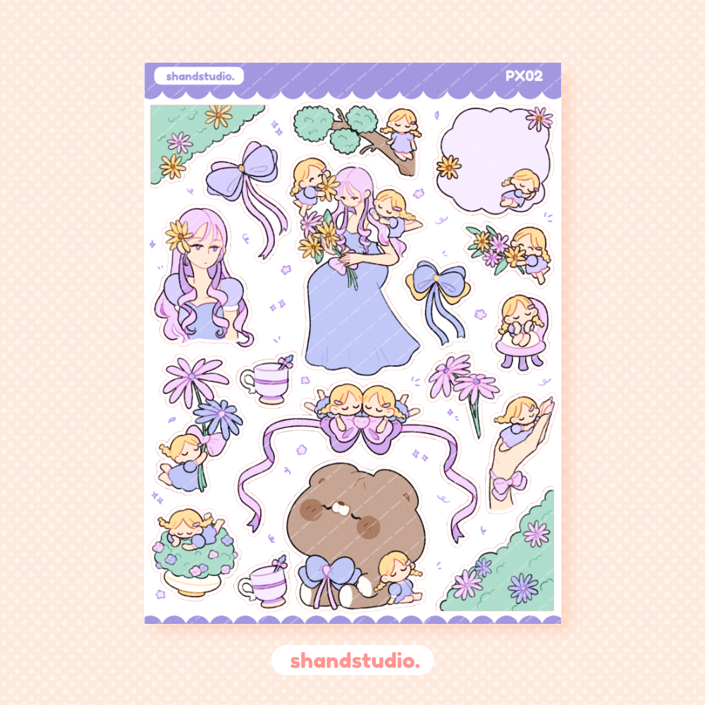 Lilac Pixies Sticker Sheet