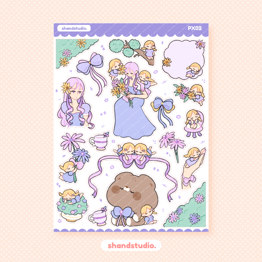 Lilac Pixies Sticker Sheet