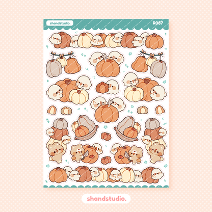Carving Party Themed Sticker Sheet