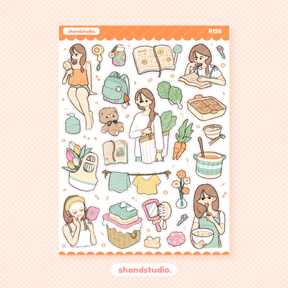 My Mundane Day Theme Sticker Sheet