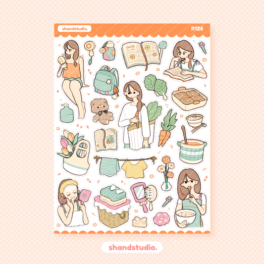 My Mundane Day Theme Sticker Sheet