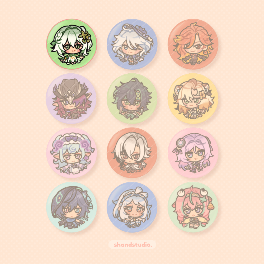 Genshin Impact 1.25" Button Pin