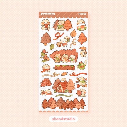 Autumn Bear Mini Sticker Sheet